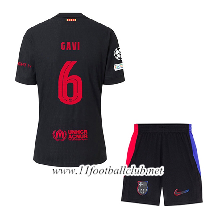 Maillot de Foot Barcelona (GAVI #6) Enfant Exterieur 2024/2025