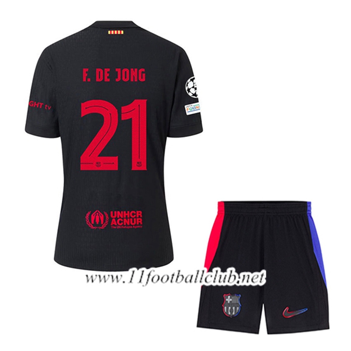Maillot de Foot Barcelona (F. DE JONG #21) Enfant Exterieur 2024/2025