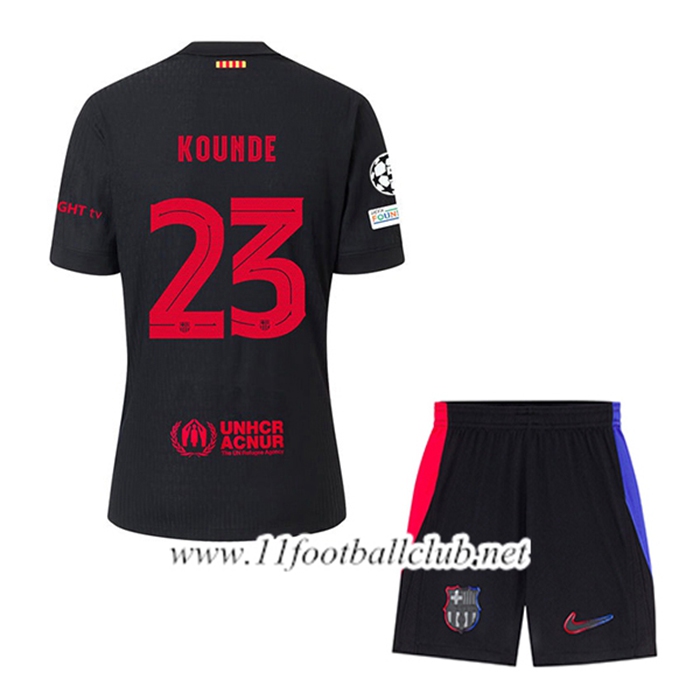 Maillot de Foot Barcelona (KOUNDE #23) Enfant Exterieur 2024/2025