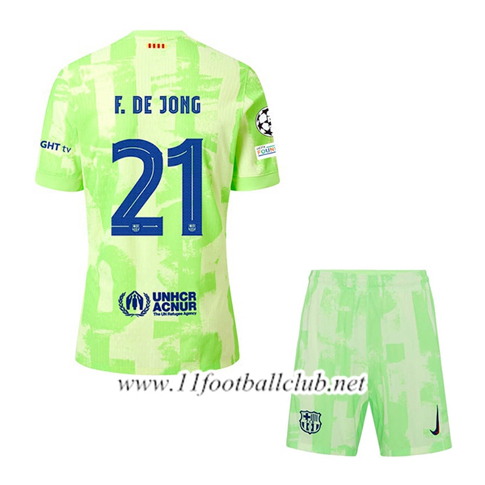 Maillot de Foot Barcelona (F. DE JONG #21) Enfant Third 2024/2025