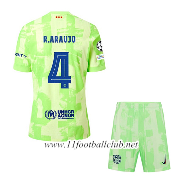 Maillot de Foot Barcelona (R. ARAUJO #4) Enfant Third 2024/2025