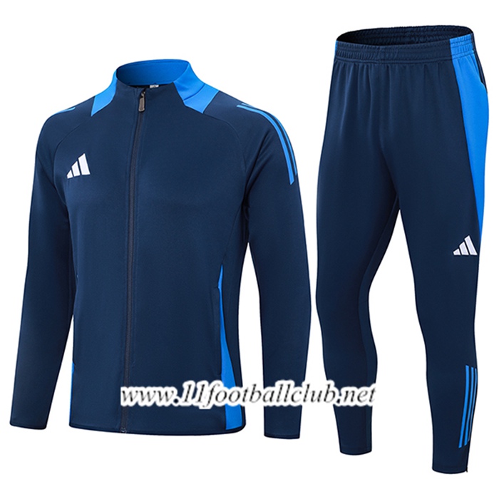 Ensemble Survetement de Foot Veste Foot Adidas Bleu Royal 2024/2025