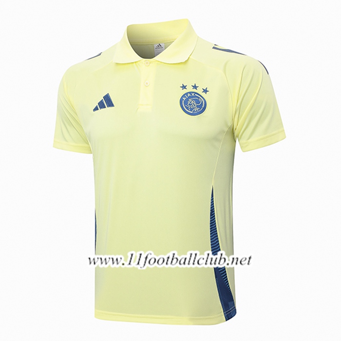 Polo Foot Ajax Jaune/Bleu 2024/2025