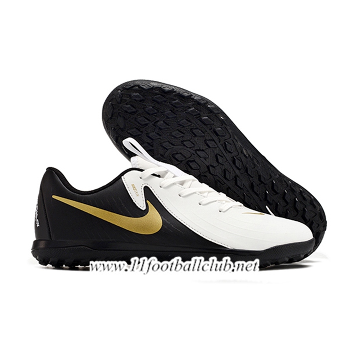Nike Chaussures de Foot PHANTOM GX II CLUB TF Blanc/Noir/Jaune