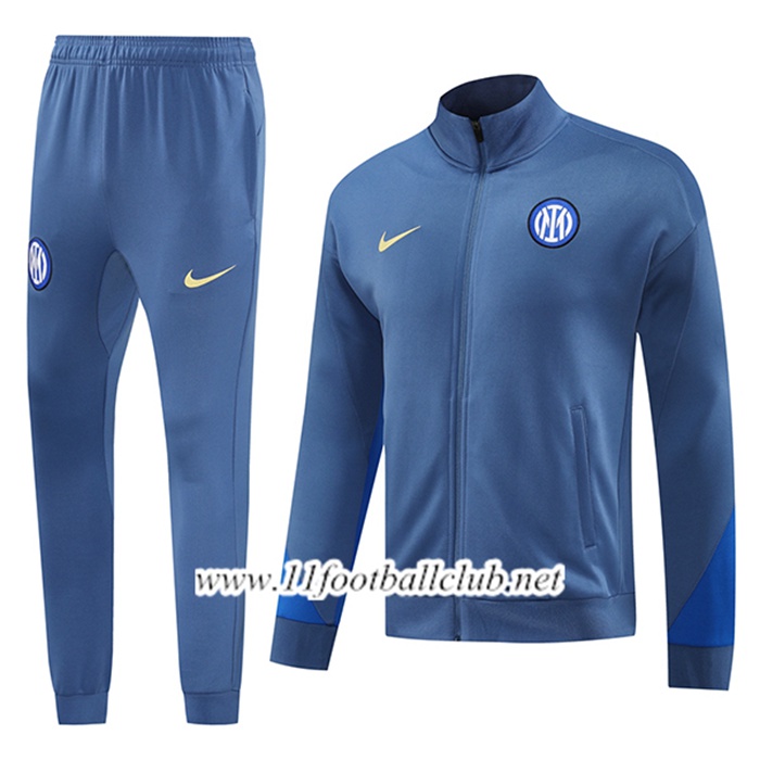 Ensemble Veste Survetement de Foot Inter Milan Bleu 2024/2025