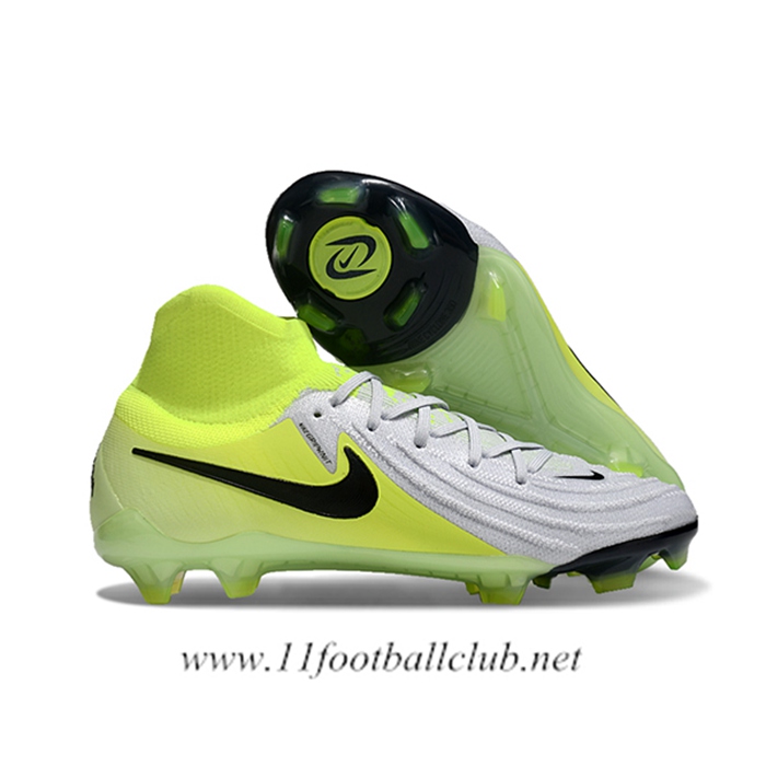 Nike Chaussures de Foot Phantom Luna Elite NU FG Jaune/Blanc/Noir -02