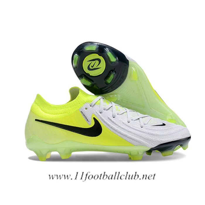 Nike Chaussures de Foot Phantom Luna Elite NU FG Jaune/Blanc/Noir -03