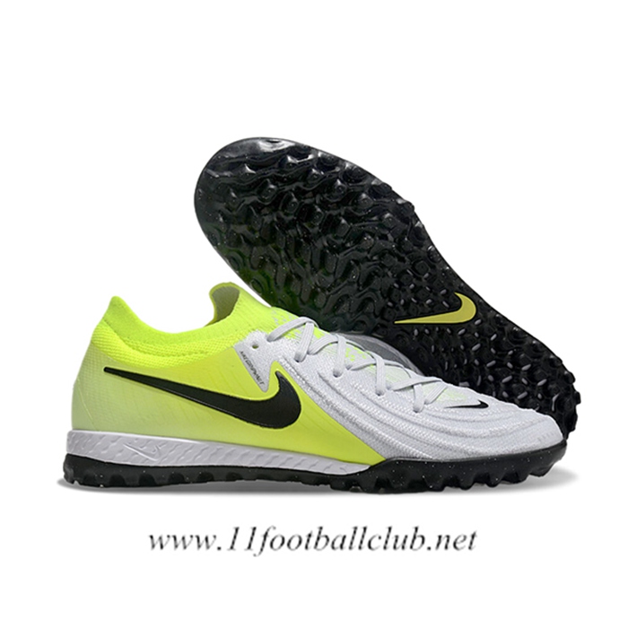 Nike Chaussures de Foot Phantom GX II EliteTF Jaune/Blanc/Noir
