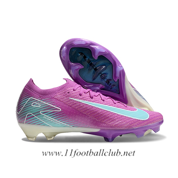 Nike Chaussures de Foot AIR Zoom Mercurial Vapor 16 Elite XXV FG Pourpre/Bleu