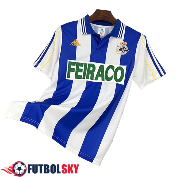 Maillot de Foot Deportivo La Coruna Retro Domicile 1999/2000