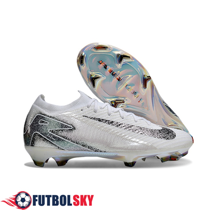Nike Chaussures de Foot AIR Zoom Mercurial Vapor 16 Elite XXV FG Blanc/Noir