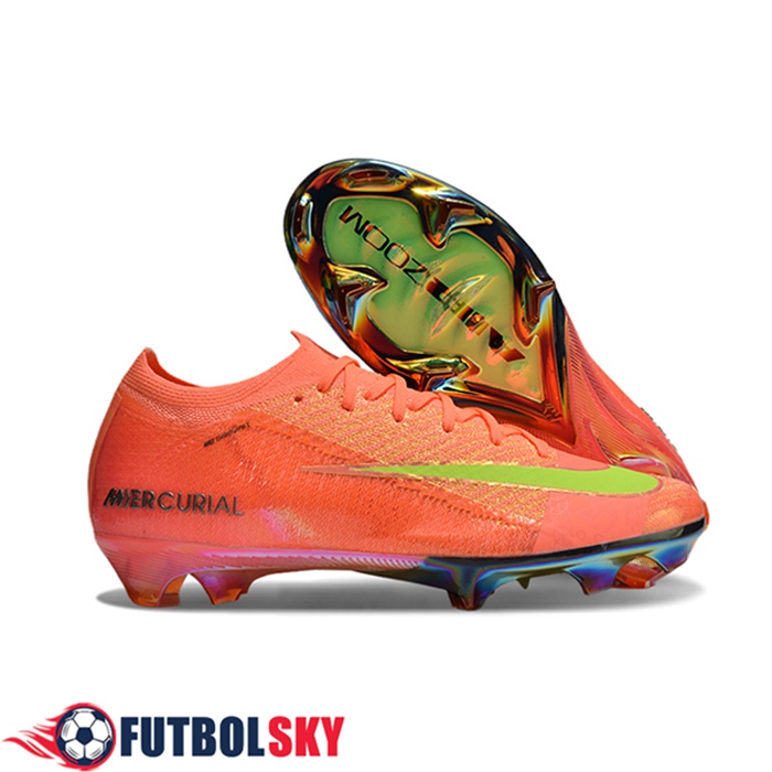 Nike Chaussures de Foot AIR Zoom Mercurial Vapor 16 Elite XXV FG SE Orange/Vert