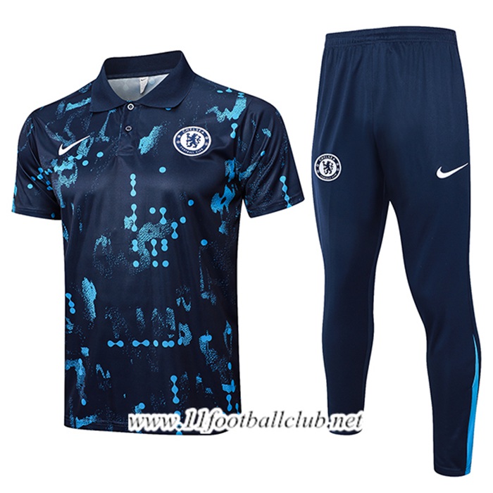 Ensemble Polo Foot FC Chelsea Bleu Foncé 2024/2025