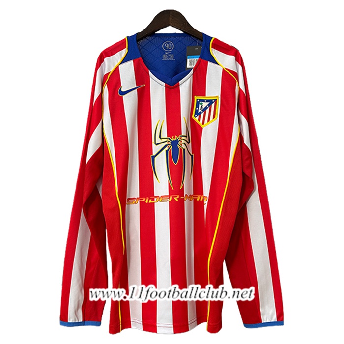 Maillot de Foot Atletico Madrid Retro Domicile Manches Longues 2004/2005