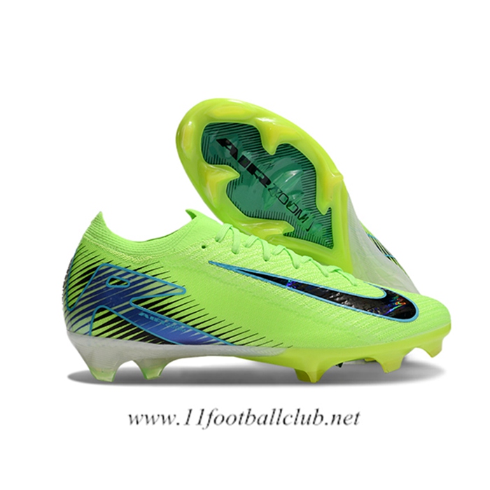 Nike Chaussures de Foot AIR Zoom Mercurial Vapor 16 Elite XXV FG Vert/Noir/Bleu