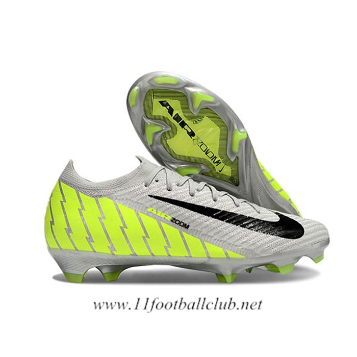 Nike Chaussures de Foot AIR Zoom Mercurial Vapor 16 Elite XXV FG Gris/Vert/Noir