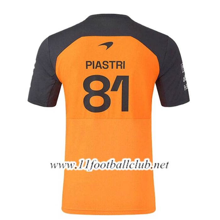 T-Shirt McLaren (PIASTRI #81) F1 Team Orange/Noir 2025