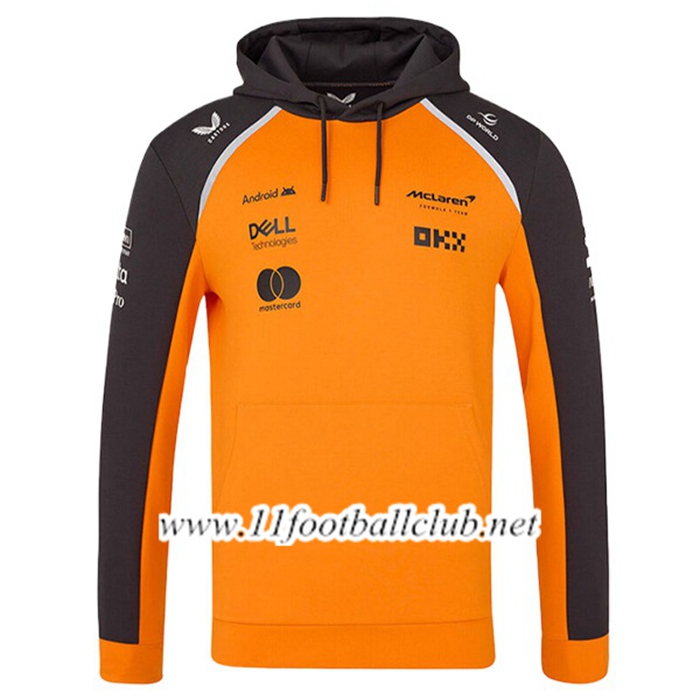 Sweatshirt Capuche McLaren F1 Orange/Noir 2025