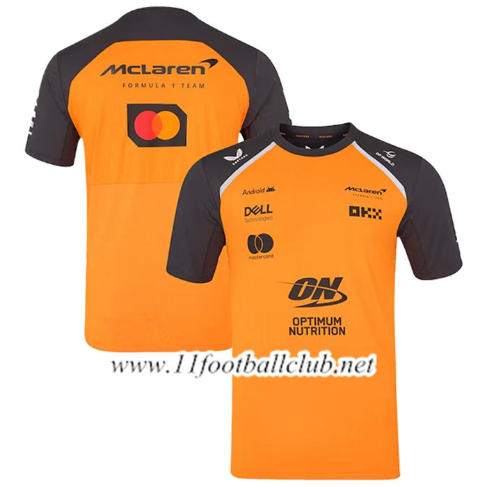 T-Shirt McLaren F1 Team Orange/Noir 2025