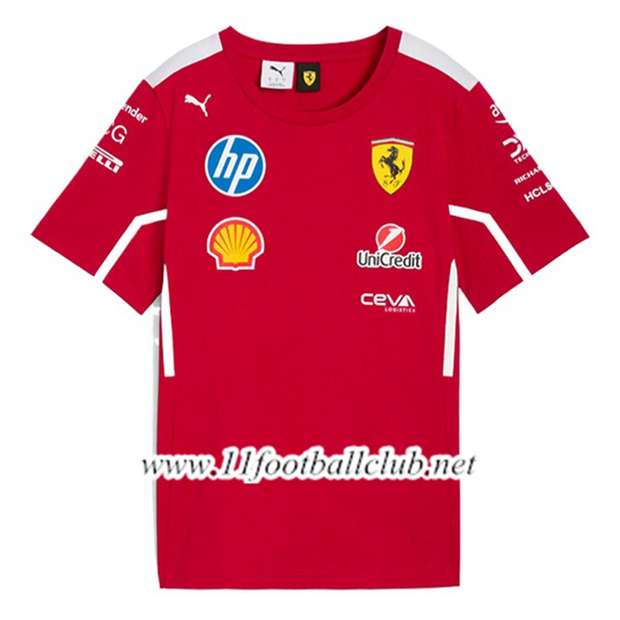 T-Shirt Scuderia Ferrari F1 Team Rouge 2025