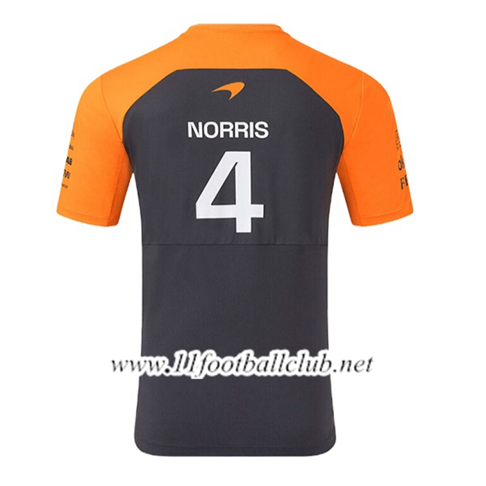 T-Shirt McLaren (NORRIS #4) F1 Team Noir/Orange 2025