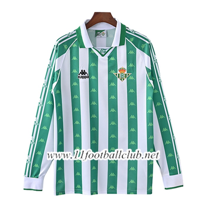 Maillot de Foot Real Betis Retro Domicile Manches Longues 1991/1993