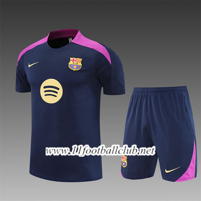 Ensemble Training T-Shirts FC Barcelone Enfant Bleu Royal 2025/2026