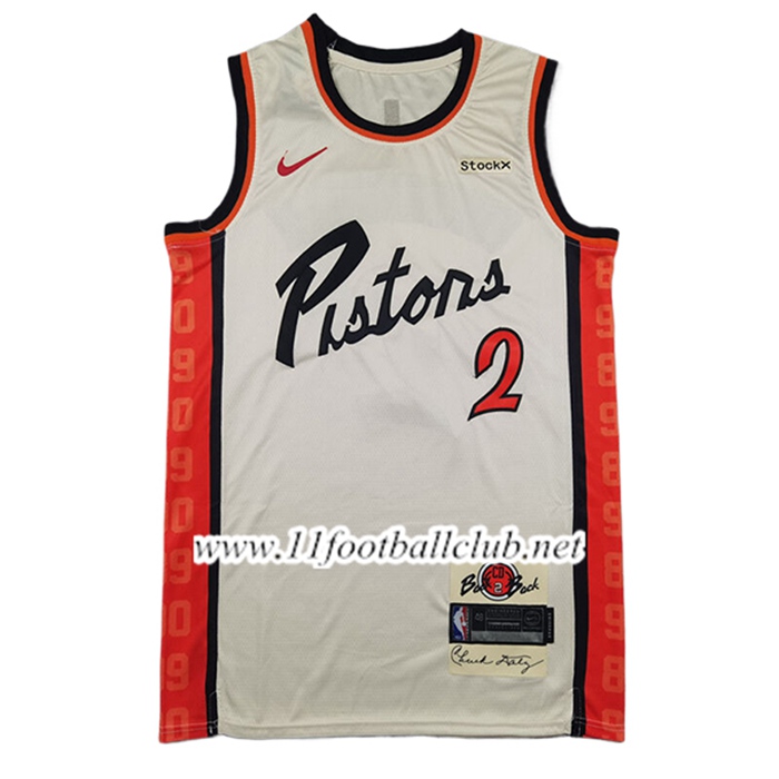 Maillot Detroit Pistons (CUNNINGHAM #2) 2025/26 Beige/Orange/Noir
