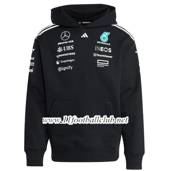 Sweatshirt Capuche Mercedes Benz F1 Team Noir 2025