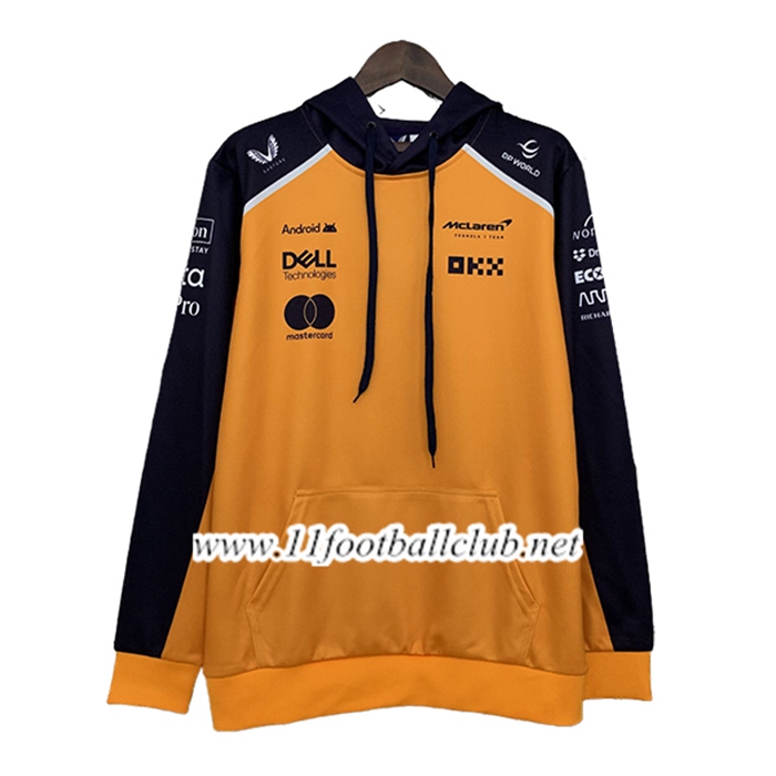 Sweatshirt Capuche McLaren Ferrari F1 Team Orange/Noir 2025