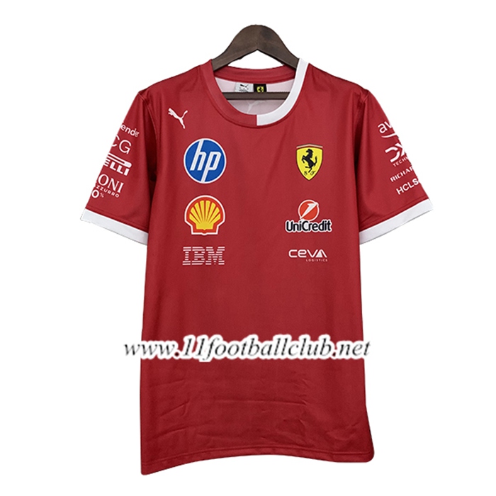 T-Shirt Scuderia Ferrari F1 Team Rouge 2025
