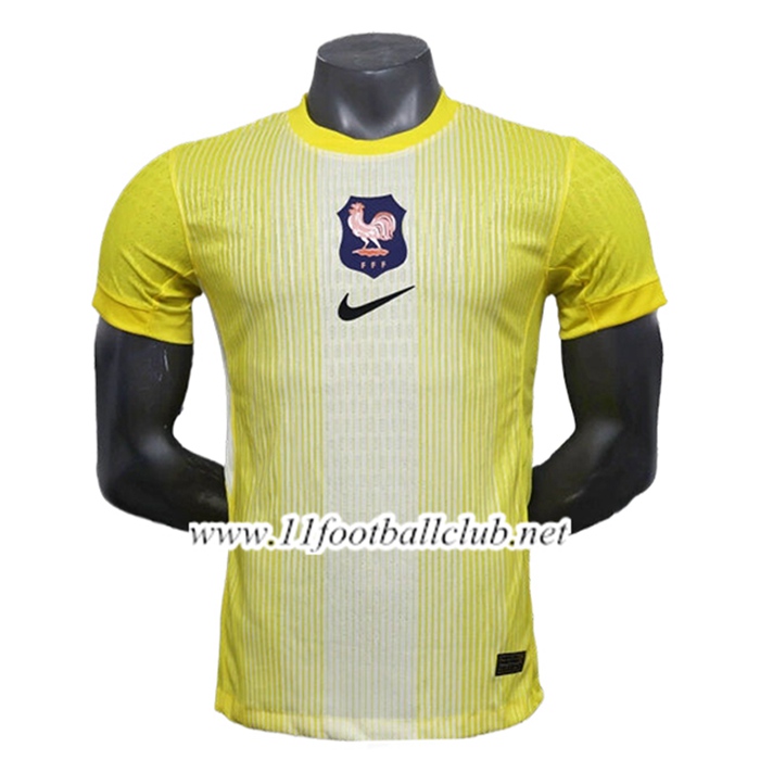 Maillot Equipe Foot France Gardien De But Jaune 2025/2026