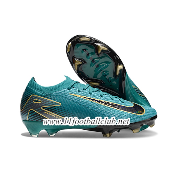 Nike Chaussures de Foot AIR Zoom Mercurial Vapor 16 Elite XXV FG Vert/Noir -03