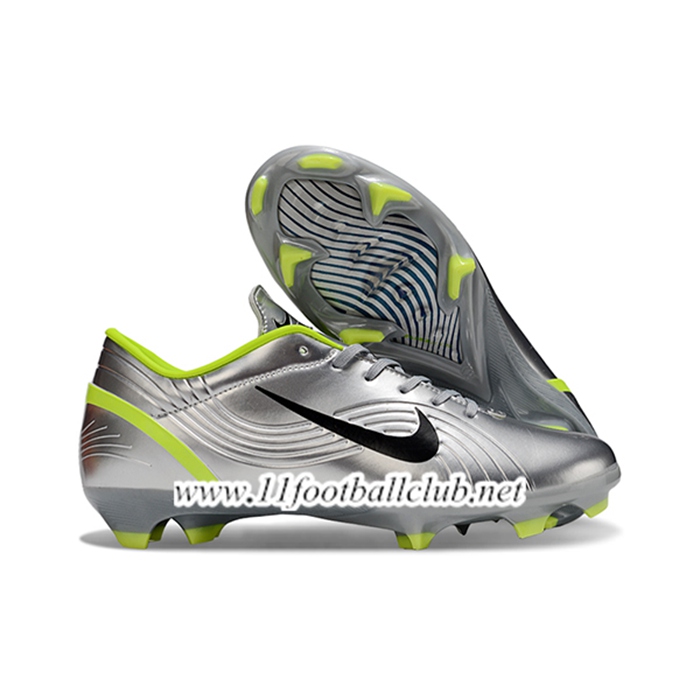 Nike Chaussures de Foot Mercurial Vapor 1FG Gris/Noir/Vert