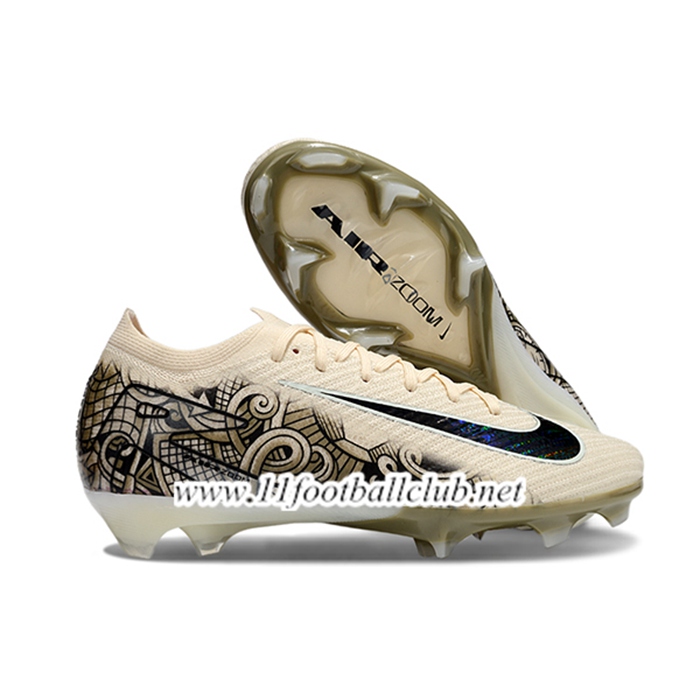 Nike Chaussures de Foot AIR Zoom Mercurial Vapor 16 Elite XXV FG Jaune/Noir