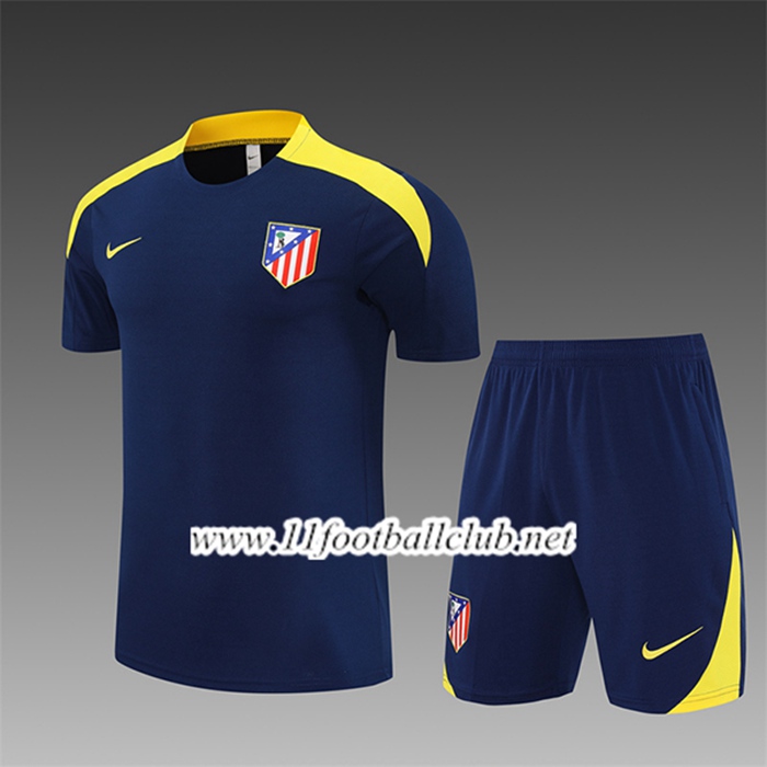 Ensemble Training T-Shirts Atletico Madrid Enfant Bleu/Jaune 2025/2026