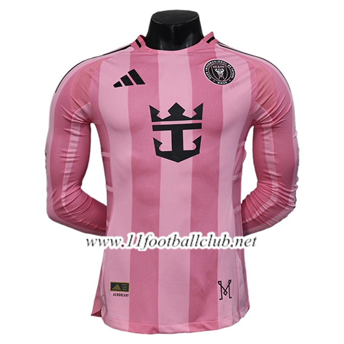 Nouveau Maillot de Foot Inter Miami CF Manches Longues Domicile 2025/2026
