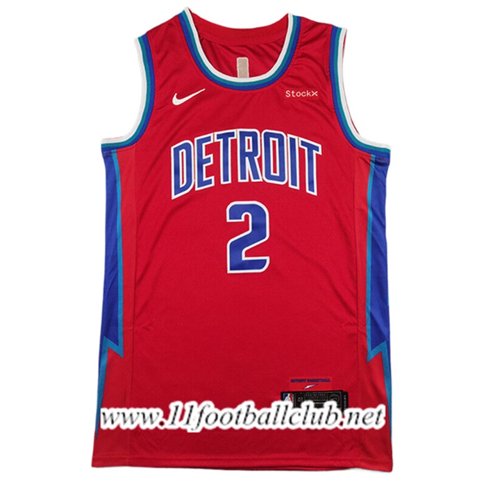 Maillot Detroit Pistons (CUNNINGHAM #2) 2025/26 Rouge/Bleu