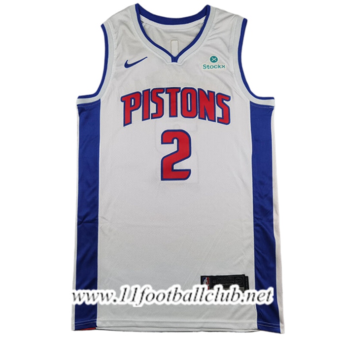 Maillot Detroit Pistons (CUNNINGHAM #2) 2025/26 Blanc/Rouge/Bleu