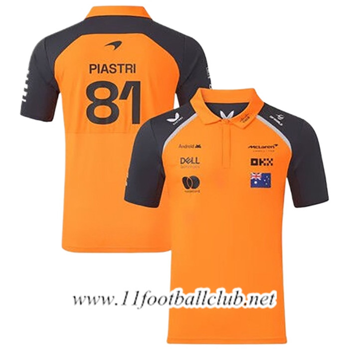 Polo McLaren (PIASTRI #81) F1 Team Orange/Gris 2025