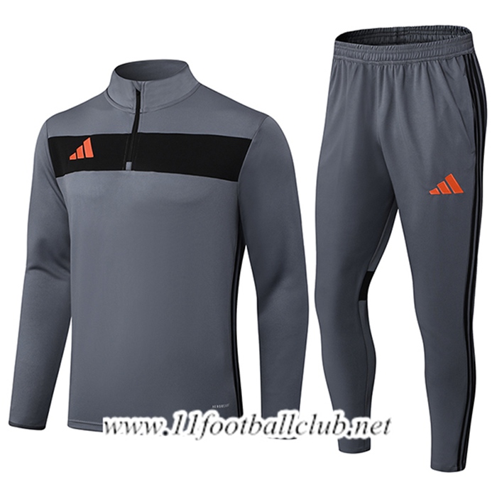 Ensemble Survetement de Foot Adidas Gris/Noir 2025/2026