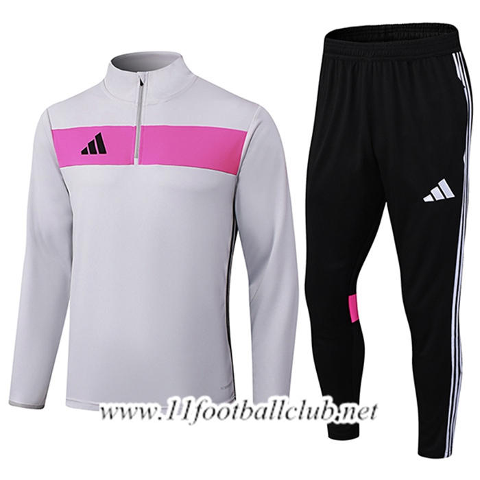 Ensemble Survetement de Foot Adidas Gris/Rose 2025/2026