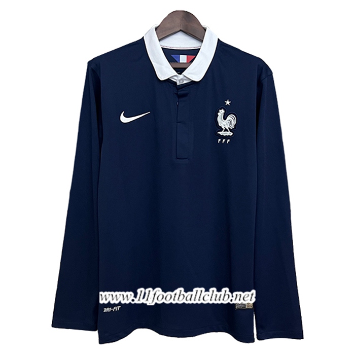 Maillot de Foot France Retro Domicile Manches Longues 2014