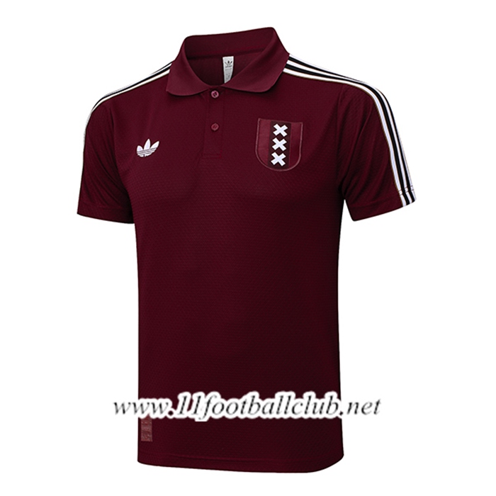 Polo Foot Ajax Rouge/Blanc 2025/2026