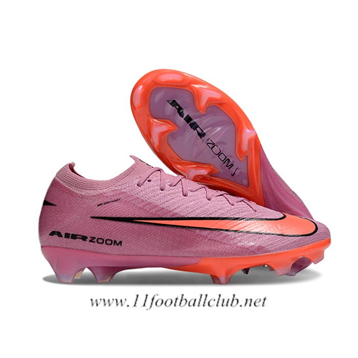 Nike Chaussures de Foot AIR Zoom Mercurial Vapor 16 Elite XXV FG Rose/Orange