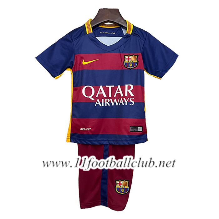 Maillot de Foot FC Barcelone Retro Enfant Domicile 2015/2016
