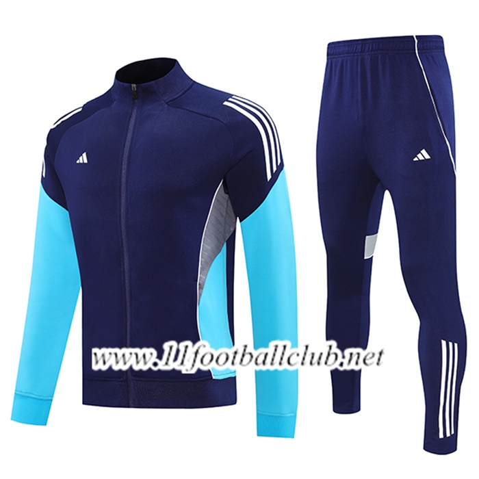 Ensemble Veste Survetement de Foot Adidas Bleu 2025/2026 -03