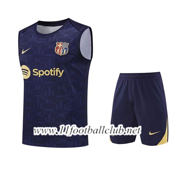 Ensemble Training Debardeur FC Barcelone Enfant Bleu Royal 2025/2026