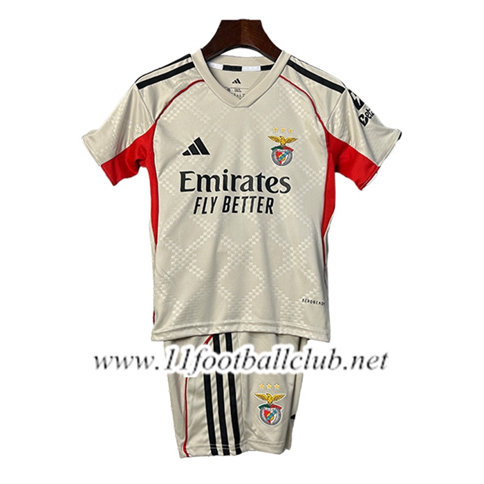 Nouveau Maillot de Foot Benfica Enfant Exterieur 2025/2026