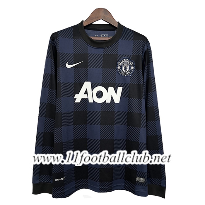 Maillot de Foot Manchester United Retro Exterieur Manches Longues 2013/2014